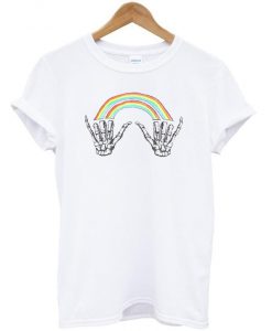 Rainbow Skeleton Hands T-Shirt  SU