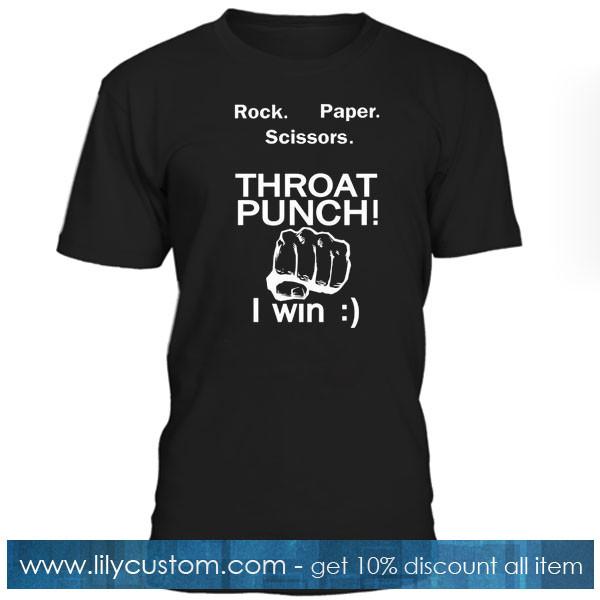 Rock Paper Scissors Throat Punch Tshirt