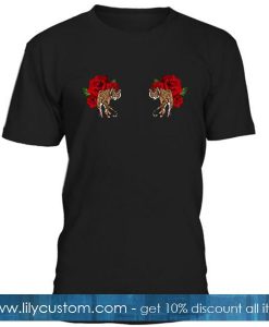 Rose And Tiger Boobs Tshirt