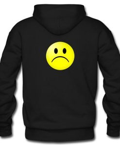 Sad Emoticon Hoodie Back