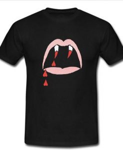Saint laurent blood luster mouth t shirt