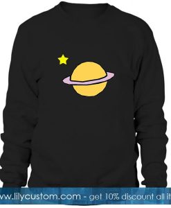 Saturnus Planet With Star Sweatshirt