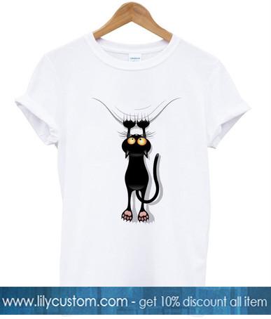 Scratching Black Cat T-shirt
