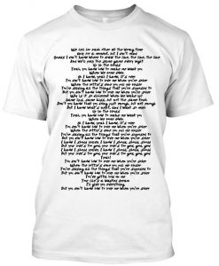 Selena Gomez Sober Song lyric tshirt