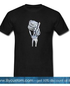 Skeleton Hand Holding A Stack of Money T-Shirt
