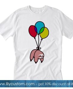 Sloth Tied To Balloon T-Shirt