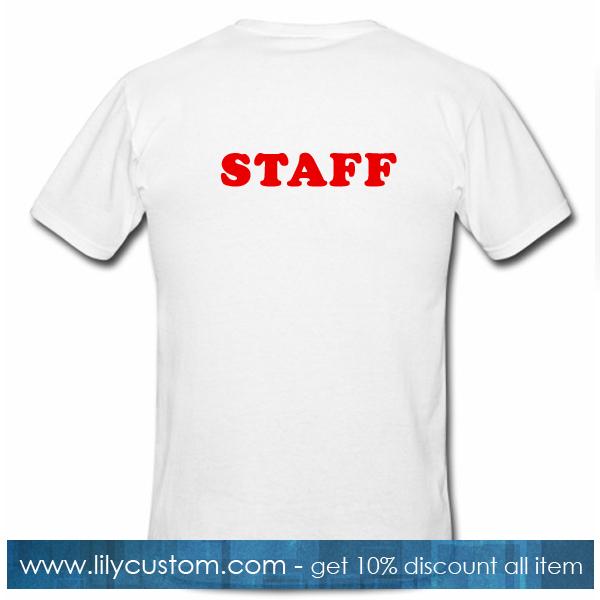 Staff Font Tshirt Back