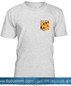 Sun Flower Print Pocket T Shirt