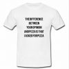 The Difference Between Your Opinion t shirt