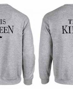 The king the queen sweatshirt back couple