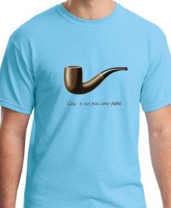 This is not a pipe deep sky blue T shirt