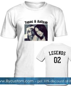 Tupac & Aaliyah Legends 02 Tshirt Twoside
