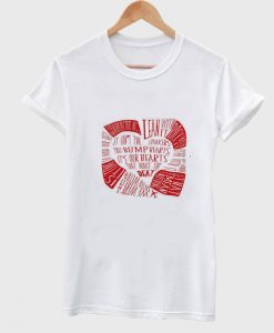 Twenty One Pilots Holding on to you red on white design T shirt