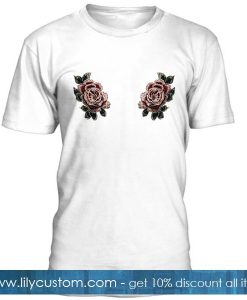 Two Rose Flower Print Tshirt