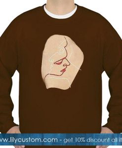 Underlined Face Art Sweatshirt