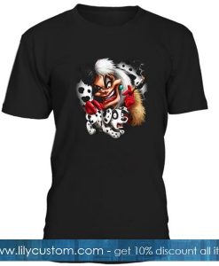 Villains Cruella De Vil Dalmatian Puppy T Shirt