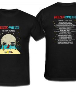 Weezer and panic 2 side shirt