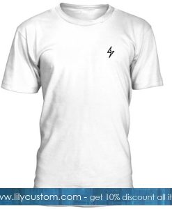 White Lightning Bolt T Shirt