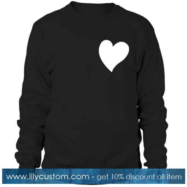 White Love Heart Sweatshirt