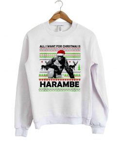 all i want for christmas is harambe sweatshirt
