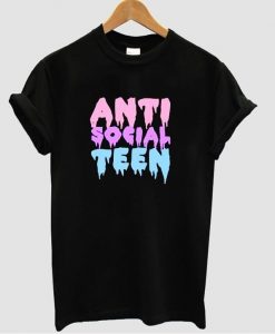 anti social teen t shirt