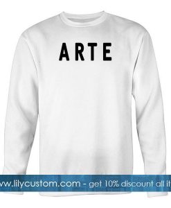 arte font sweatshirt