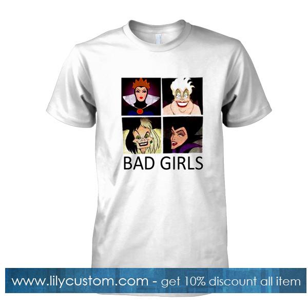 bad girls disney evil characters tshirt
