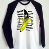 banana batman raglan tshirt