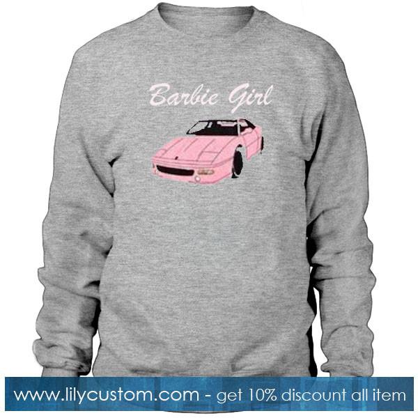 barbie girl car sweatshirt