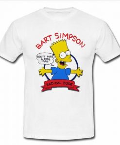 bart simpson radical dude t shirt