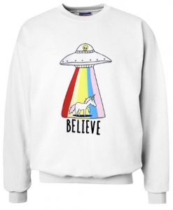 believe alien sweatshirt