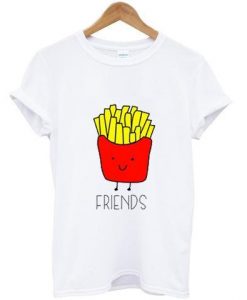 bff friend fries tshirt couple