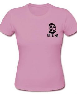 bite me pink t shirt