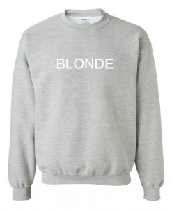 blonde sweatshirt