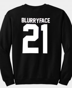 blurryface 21 back sweatshirt