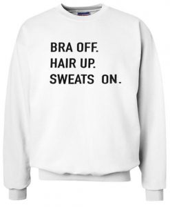 bra off sweatshirt