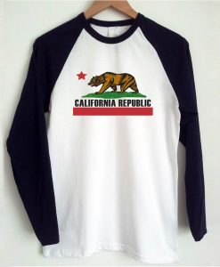 california republic raglan longsleeve t shirt