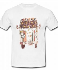 car flowers antique t shirt