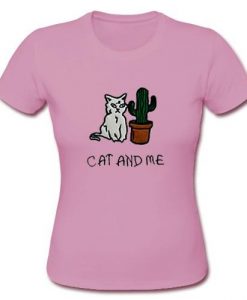 cat and me cactus t shirt