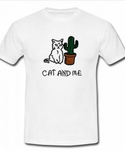 cat and me cactus tshirt