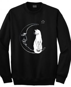 cat and moon sweatshirt