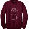 cat sweatshirt marron