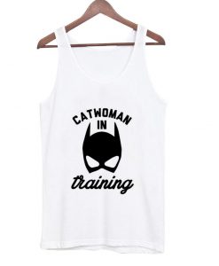 cat woman in training tanktop