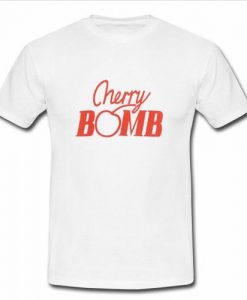 cherry bomb font t shirt