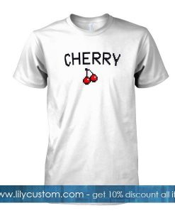 cherry pixel tshirt