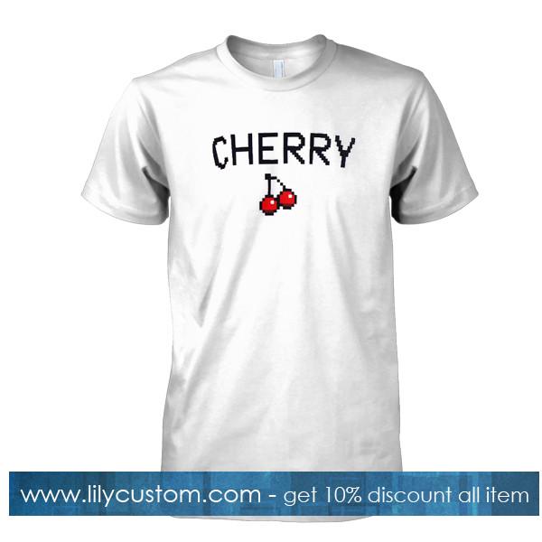 cherry pixel tshirt