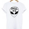 chill out alien t shirt