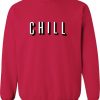 chill red sweatshirt