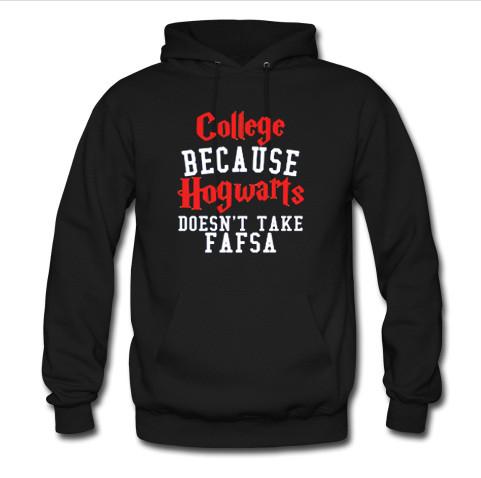 college because hogwarts hoodie