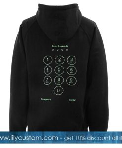 enter passcode hoodie back